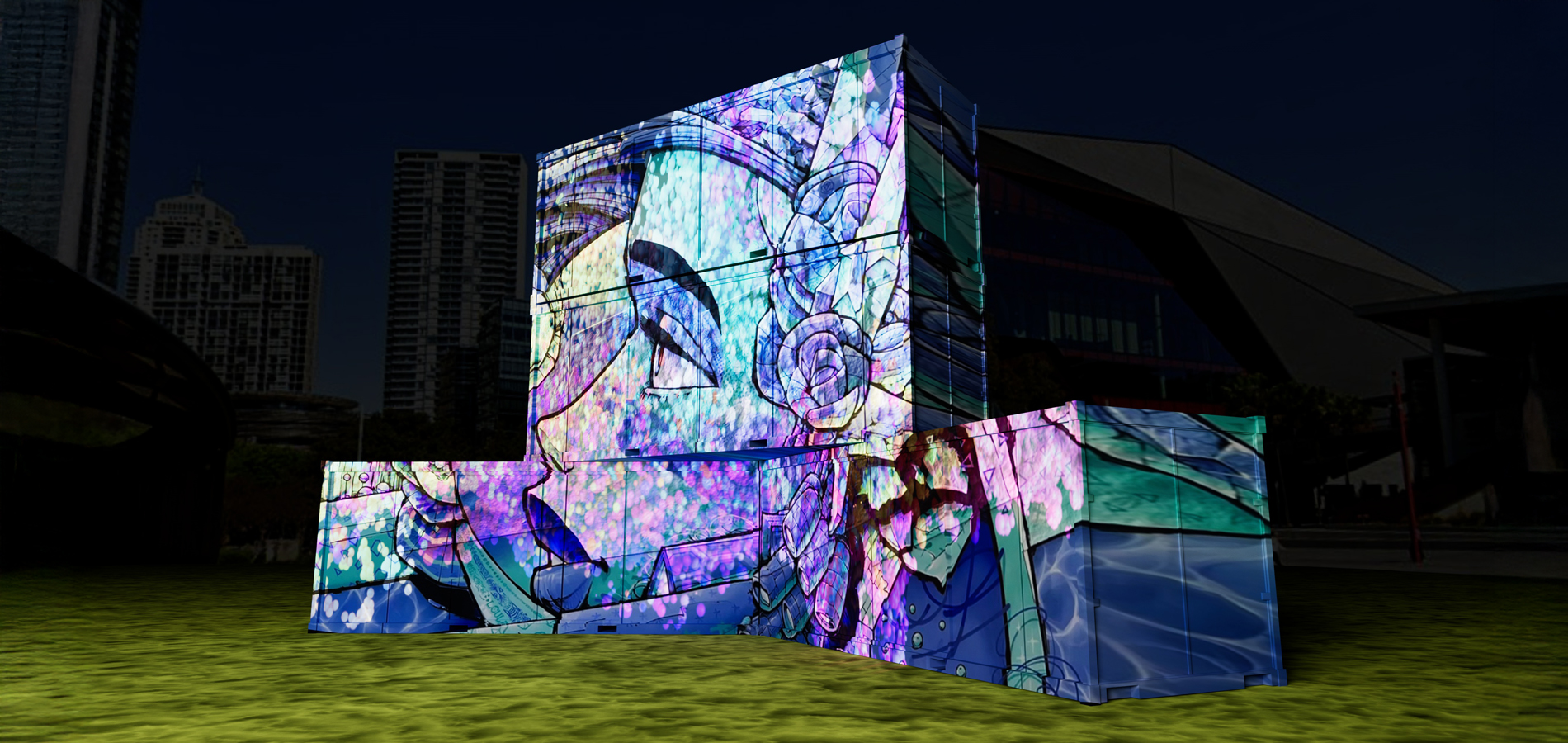 Afterimage: A projection-mapped mural