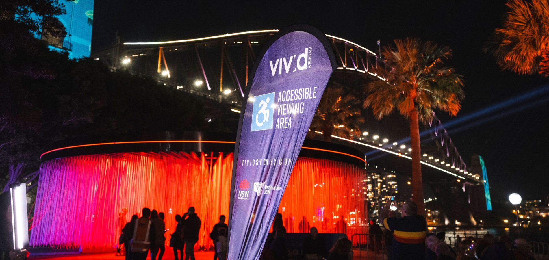 An accessible viewing area at Vivid Sydney