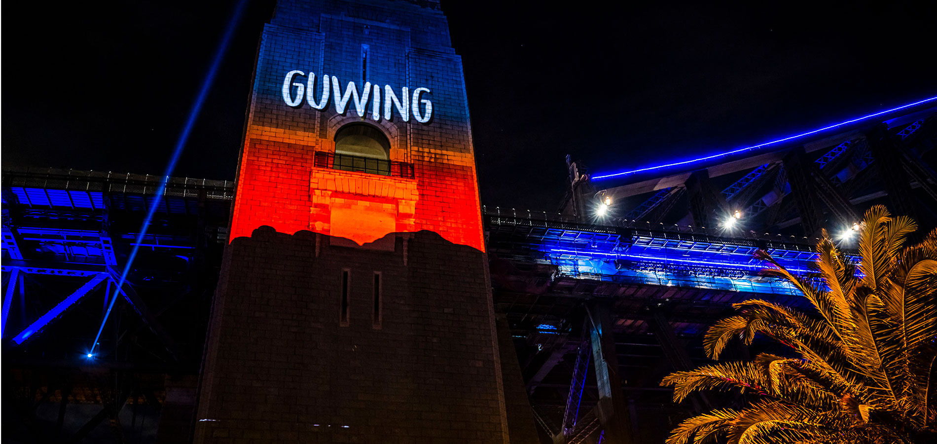 This is an image of the Sharing the Same Life Essence Installation at Vivid Sydney