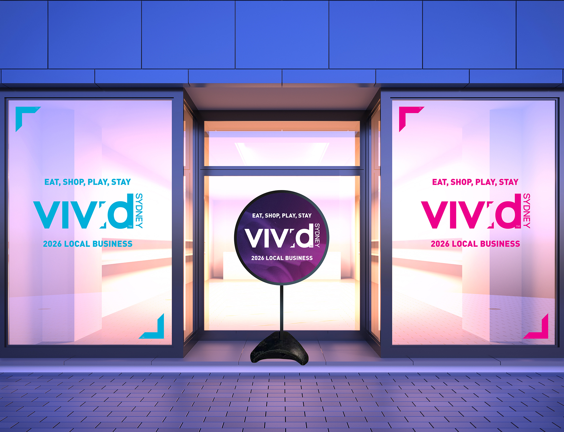 Vivid Sydney Local Business Program signage