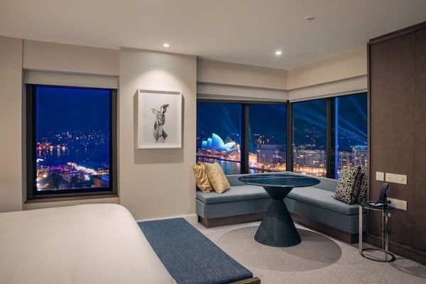 View of Vivid Sydney from Four Seasons Hotel