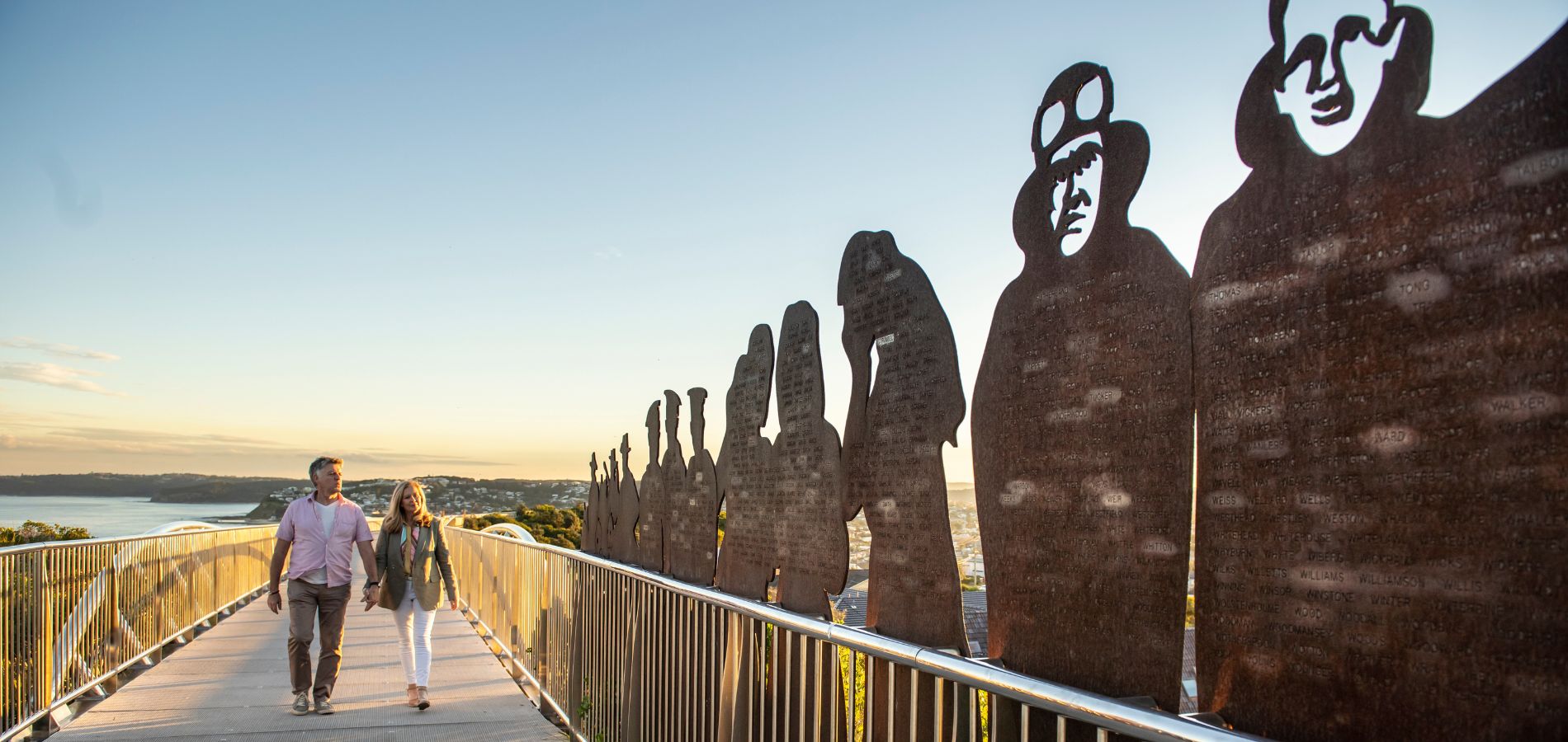 Newcastle Memorial Walk at sunset