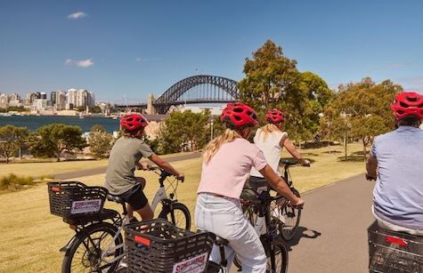 Cyclists on Sydney Harbour Bike Tour